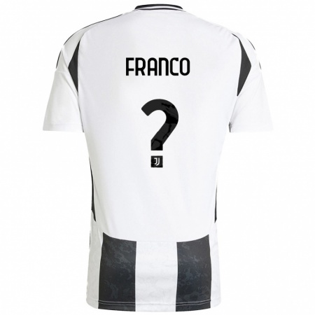 Kandiny Enfant Maillot Christian Franco #0 Blanc Noir Tenues Domicile 2024/25 T-Shirt