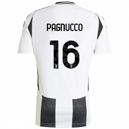 Kandiny Enfant Maillot Filippo Pagnucco #16 Blanc Noir Tenues Domicile 2024/25 T-Shirt