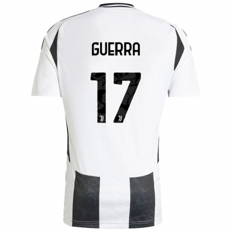 Kandiny Enfant Maillot Simone Guerra #17 Blanc Noir Tenues Domicile 2024/25 T-Shirt