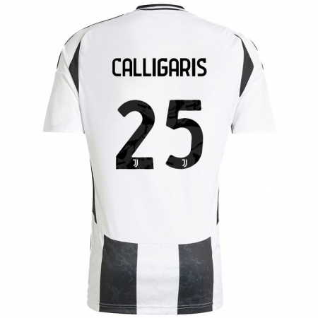 Kandiny Enfant Maillot Viola Calligaris #25 Blanc Noir Tenues Domicile 2024/25 T-Shirt