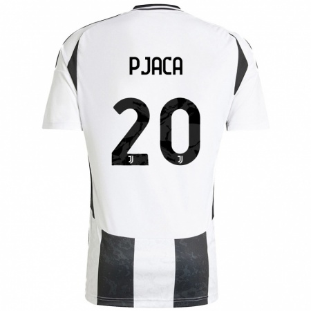 Kandiny Enfant Maillot Marko Pjaca #20 Blanc Noir Tenues Domicile 2024/25 T-Shirt