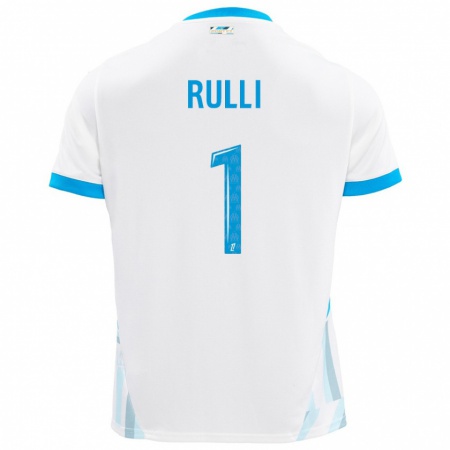 Kandiny Enfant Maillot Gerónimo Rulli #1 Blanc Bleu Ciel Tenues Domicile 2024/25 T-Shirt