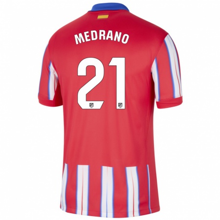 Kandiny Enfant Maillot Fernando Medrano #21 Rouge Blanc Bleu Tenues Domicile 2024/25 T-Shirt