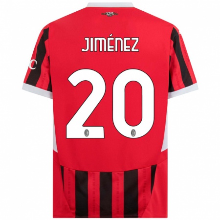 Kandiny Enfant Maillot Álex Jiménez #20 Rouge Noir Tenues Domicile 2024/25 T-Shirt