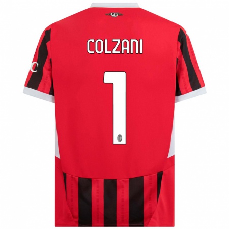 Kandiny Enfant Maillot Edoardo Colzani #1 Rouge Noir Tenues Domicile 2024/25 T-Shirt