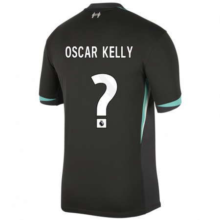 Kandiny Enfant Maillot Oscar Kelly #0 Noir Anthracite Blanc Tenues Extérieur 2024/25 T-Shirt