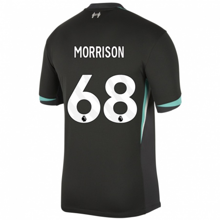 Kandiny Enfant Maillot Kieran Morrison #68 Noir Anthracite Blanc Tenues Extérieur 2024/25 T-Shirt