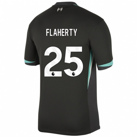 Kandiny Enfant Maillot Gilly Flaherty #25 Noir Anthracite Blanc Tenues Extérieur 2024/25 T-Shirt