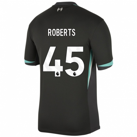 Kandiny Enfant Maillot Iwan Roberts #45 Noir Anthracite Blanc Tenues Extérieur 2024/25 T-Shirt