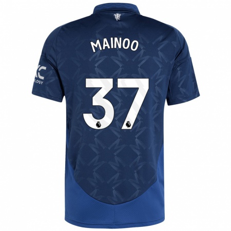 Kandiny Enfant Maillot Kobbie Mainoo #37 Indigo Tenues Extérieur 2024/25 T-Shirt