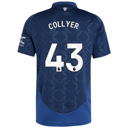 Kandiny Enfant Maillot Toby Collyer #43 Indigo Tenues Extérieur 2024/25 T-Shirt