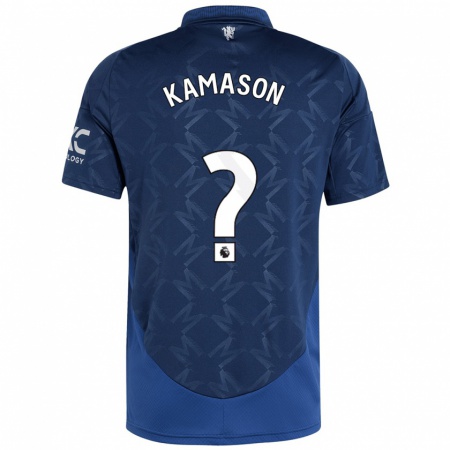 Kandiny Enfant Maillot Jaydan Kamason #0 Indigo Tenues Extérieur 2024/25 T-Shirt