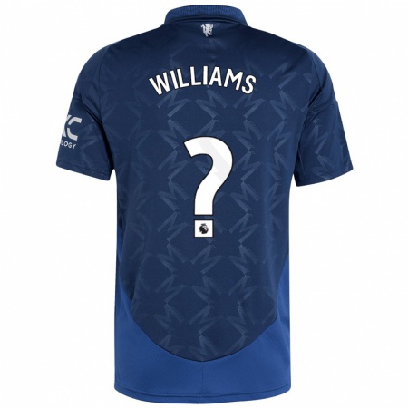 Kandiny Enfant Maillot Joe Williams #0 Indigo Tenues Extérieur 2024/25 T-Shirt