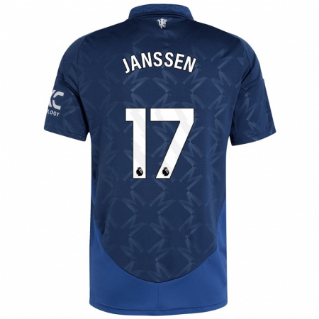 Kandiny Enfant Maillot Dominique Janssen #17 Indigo Tenues Extérieur 2024/25 T-Shirt