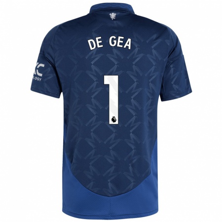 Kandiny Enfant Maillot David De Gea #1 Indigo Tenues Extérieur 2024/25 T-Shirt