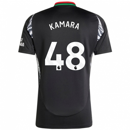 Kandiny Enfant Maillot Osman Kamara #48 Noir Tenues Extérieur 2024/25 T-Shirt