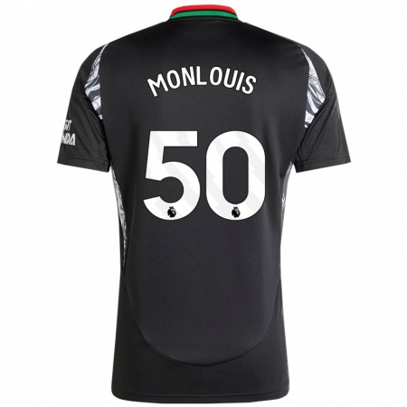 Kandiny Enfant Maillot Zane Monlouis #50 Noir Tenues Extérieur 2024/25 T-Shirt