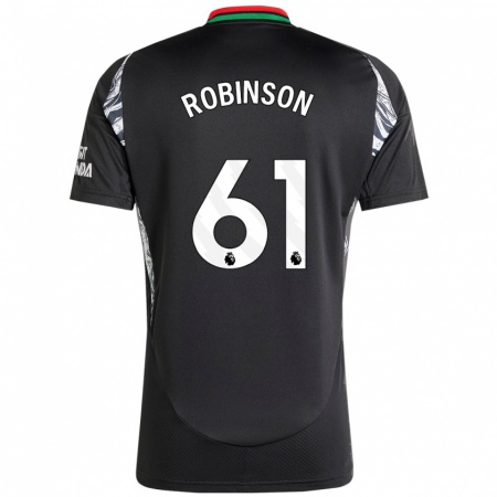 Kandiny Enfant Maillot Josh Robinson #61 Noir Tenues Extérieur 2024/25 T-Shirt