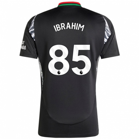 Kandiny Enfant Maillot Ife Ibrahim #85 Noir Tenues Extérieur 2024/25 T-Shirt