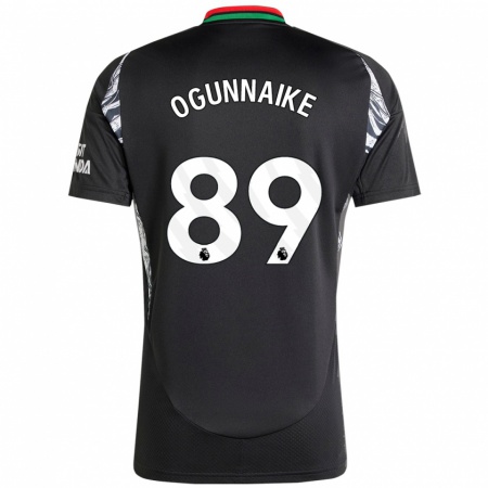 Kandiny Enfant Maillot Josh Ogunnaike #89 Noir Tenues Extérieur 2024/25 T-Shirt