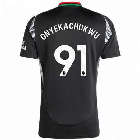 Kandiny Enfant Maillot Samuel Onyekachukwu #91 Noir Tenues Extérieur 2024/25 T-Shirt