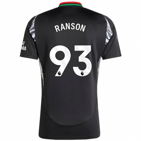 Kandiny Enfant Maillot Khari Ranson #93 Noir Tenues Extérieur 2024/25 T-Shirt