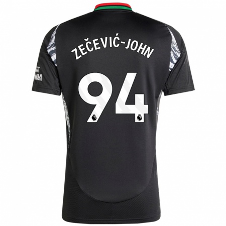 Kandiny Enfant Maillot Louis Zečević-John #94 Noir Tenues Extérieur 2024/25 T-Shirt