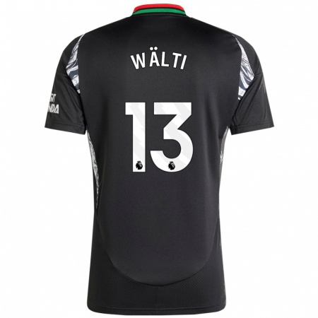 Kandiny Enfant Maillot Lia Wälti #13 Noir Tenues Extérieur 2024/25 T-Shirt