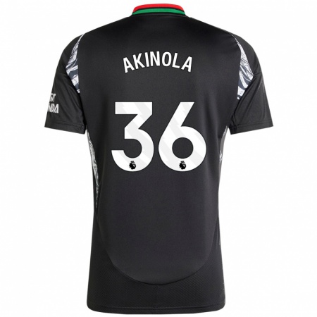 Kandiny Enfant Maillot Tim Akinola #36 Noir Tenues Extérieur 2024/25 T-Shirt