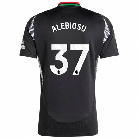 Kandiny Enfant Maillot Ryan Alebiosu #37 Noir Tenues Extérieur 2024/25 T-Shirt