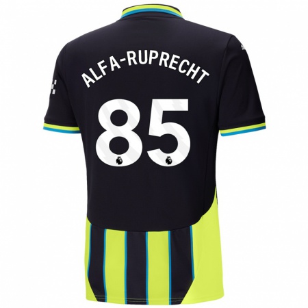 Kandiny Enfant Maillot Farid Alfa-Ruprecht #85 Bleu Jaune Tenues Extérieur 2024/25 T-Shirt