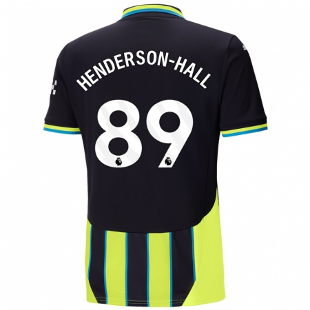 Kandiny Enfant Maillot Matty Henderson-Hall #89 Bleu Jaune Tenues Extérieur 2024/25 T-Shirt