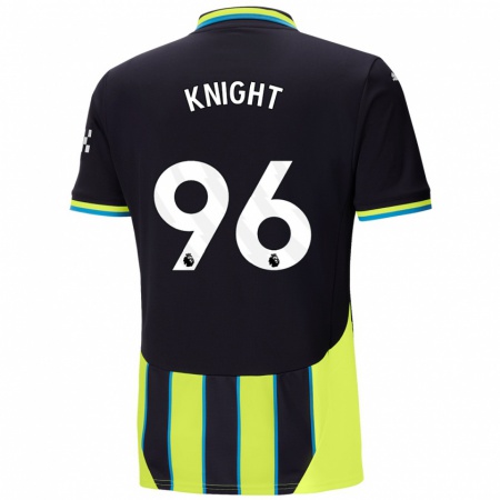 Kandiny Enfant Maillot Ben Knight #96 Bleu Jaune Tenues Extérieur 2024/25 T-Shirt