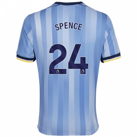 Kandiny Enfant Maillot Djed Spence #24 Bleu Clair Tenues Extérieur 2024/25 T-Shirt