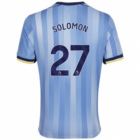 Kandiny Enfant Maillot Manor Solomon #27 Bleu Clair Tenues Extérieur 2024/25 T-Shirt