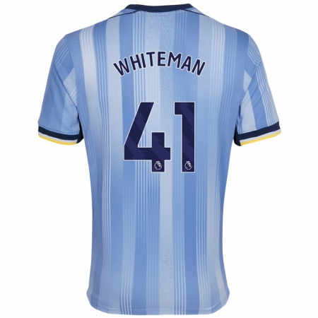 Kandiny Enfant Maillot Alfie Whiteman #41 Bleu Clair Tenues Extérieur 2024/25 T-Shirt