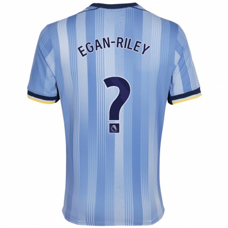 Kandiny Enfant Maillot Roman Egan-Riley #0 Bleu Clair Tenues Extérieur 2024/25 T-Shirt