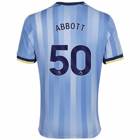 Kandiny Enfant Maillot George Abbott #50 Bleu Clair Tenues Extérieur 2024/25 T-Shirt