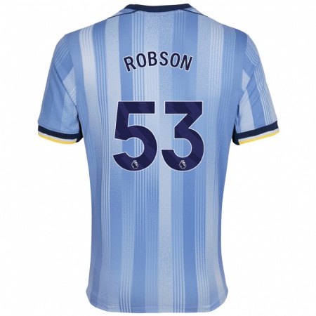 Kandiny Enfant Maillot Max Robson #53 Bleu Clair Tenues Extérieur 2024/25 T-Shirt