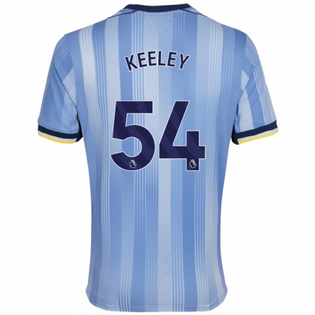 Kandiny Enfant Maillot Josh Keeley #54 Bleu Clair Tenues Extérieur 2024/25 T-Shirt