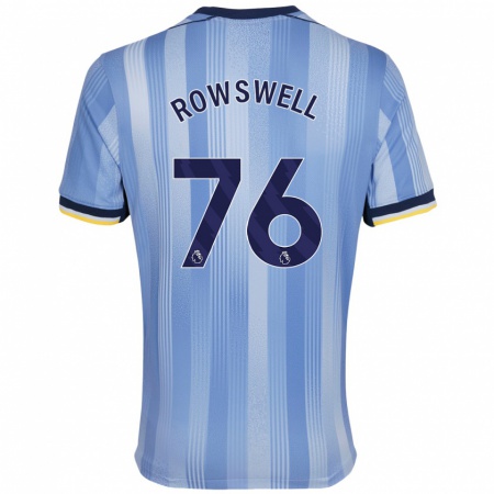 Kandiny Enfant Maillot James Rowswell #76 Bleu Clair Tenues Extérieur 2024/25 T-Shirt