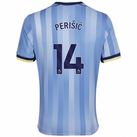 Kandiny Enfant Maillot Ivan Perisic #14 Bleu Clair Tenues Extérieur 2024/25 T-Shirt