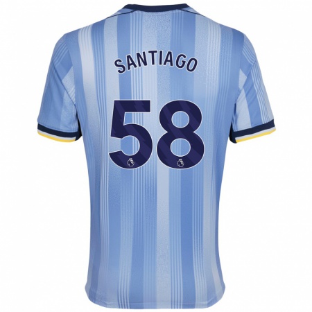 Kandiny Enfant Maillot Yago Santiago #58 Bleu Clair Tenues Extérieur 2024/25 T-Shirt