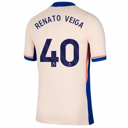 Kandiny Enfant Maillot Renato Veiga #40 Beige Clair Tenues Extérieur 2024/25 T-Shirt