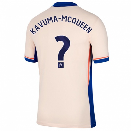 Kandiny Enfant Maillot Ryan Kavuma-Mcqueen #0 Beige Clair Tenues Extérieur 2024/25 T-Shirt