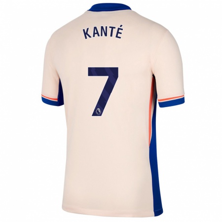 Kandiny Enfant Maillot N'golo Kante #7 Beige Clair Tenues Extérieur 2024/25 T-Shirt