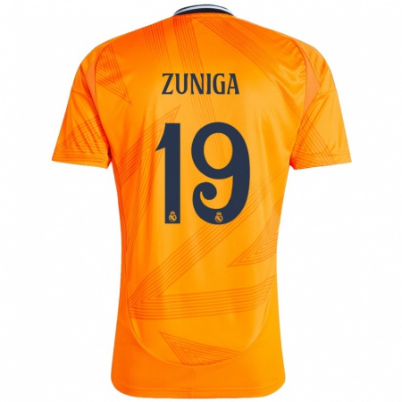 Kandiny Enfant Maillot Loren Zúñiga #19 Orange Tenues Extérieur 2024/25 T-Shirt