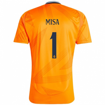 Kandiny Enfant Maillot Misa Rodríguez #1 Orange Tenues Extérieur 2024/25 T-Shirt