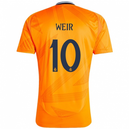 Kandiny Enfant Maillot Caroline Weir #10 Orange Tenues Extérieur 2024/25 T-Shirt