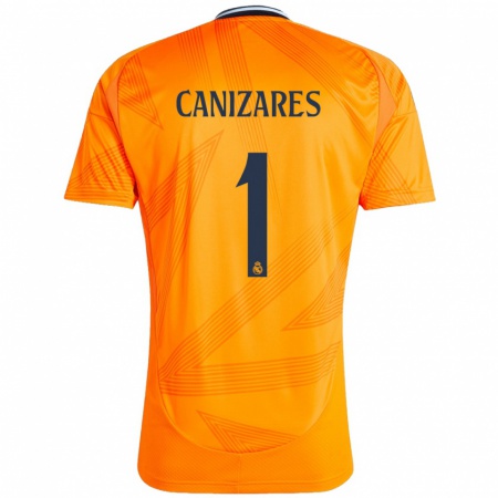 Kandiny Enfant Maillot Lucas Cañizares #1 Orange Tenues Extérieur 2024/25 T-Shirt